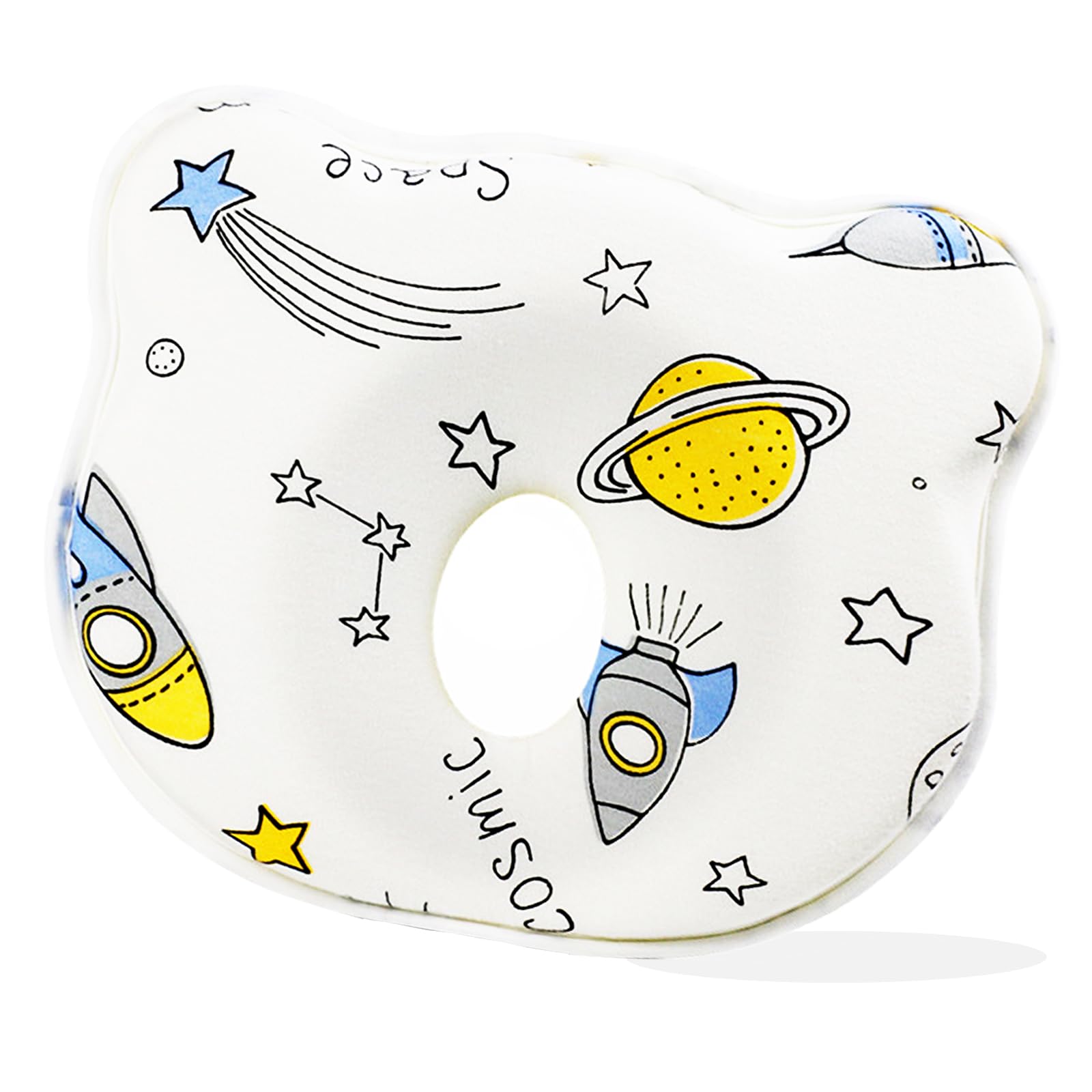 Bear Baby Pillow soft shape close-up showing memory foam support for infant comfort.