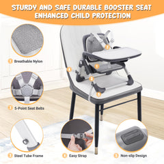 Bear Booster Seat attached to chair for secure dining setup