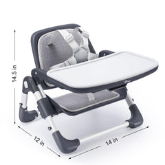 Bear Booster Seat removable tray for quick mealtime cleanup