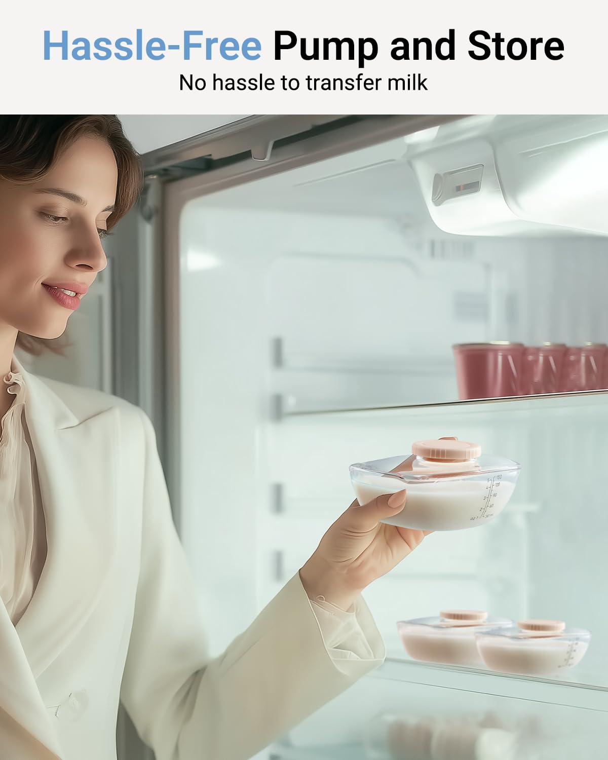 Bear Milk container for storage and feeding in seconds.