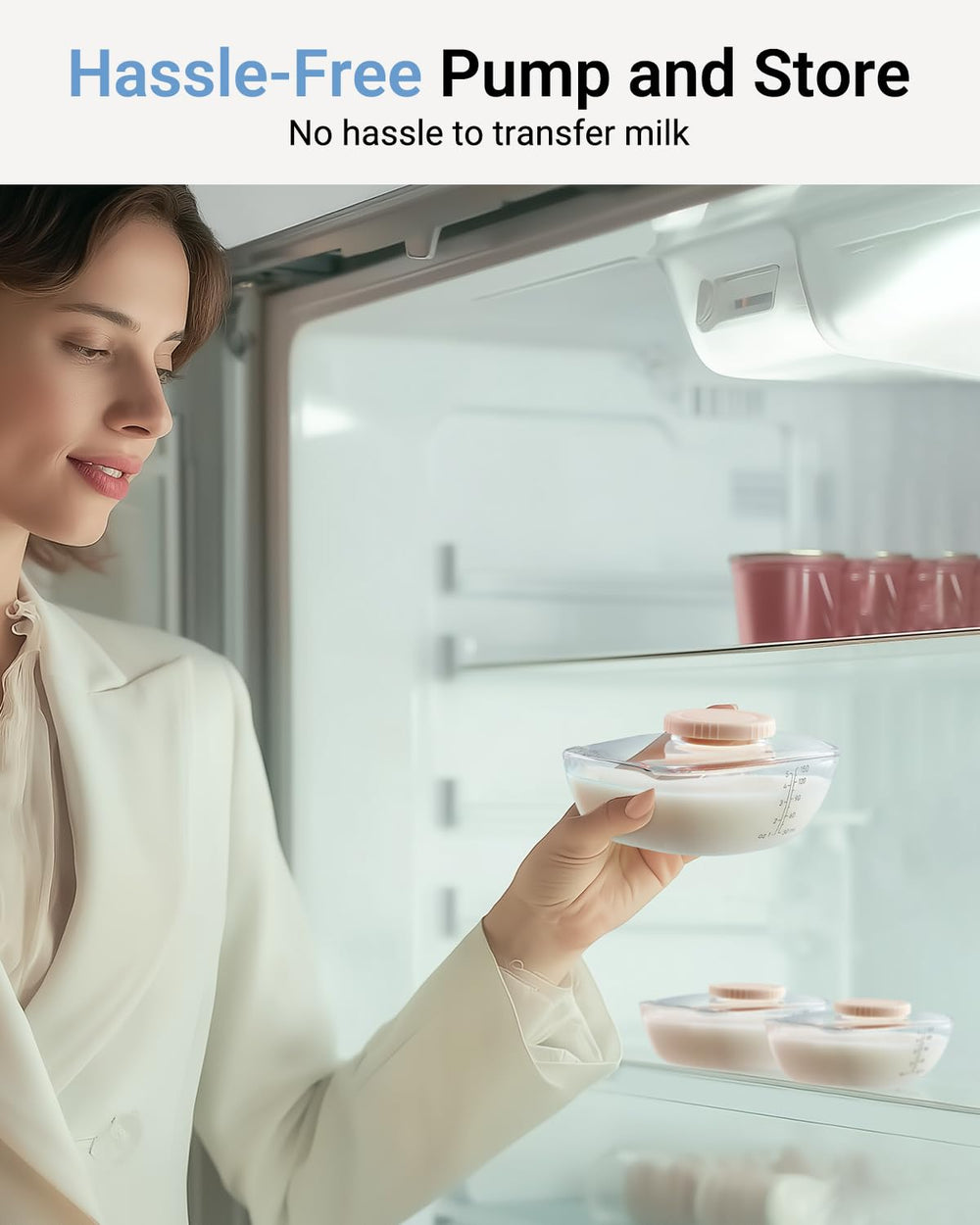 Bear Milk container for storage and feeding in seconds.
