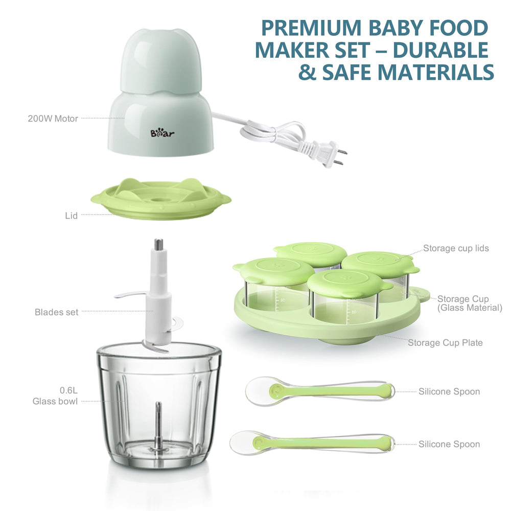 Bear easy-clean detachable design saves time after meals.