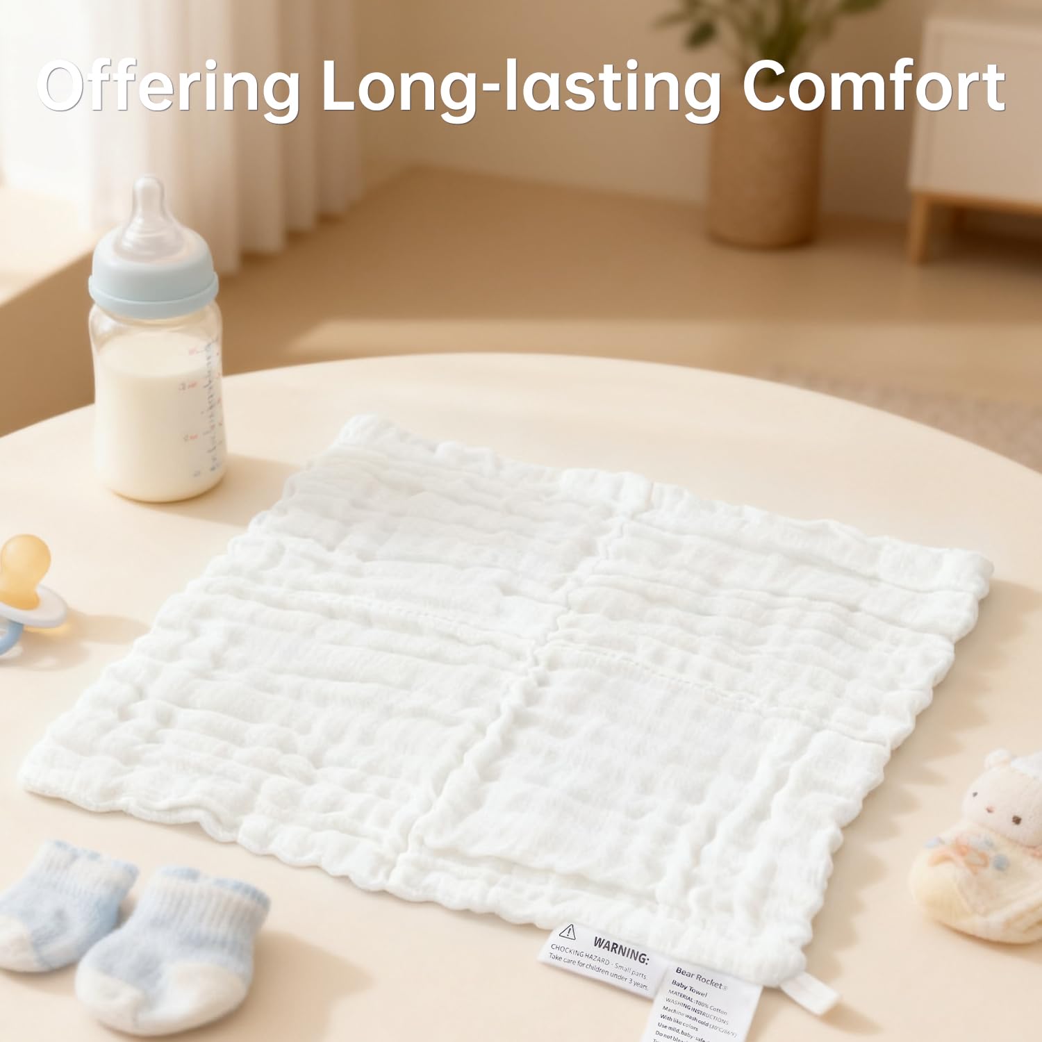 Bear Rocket washcloths function as a discreet nursing cover when needed.