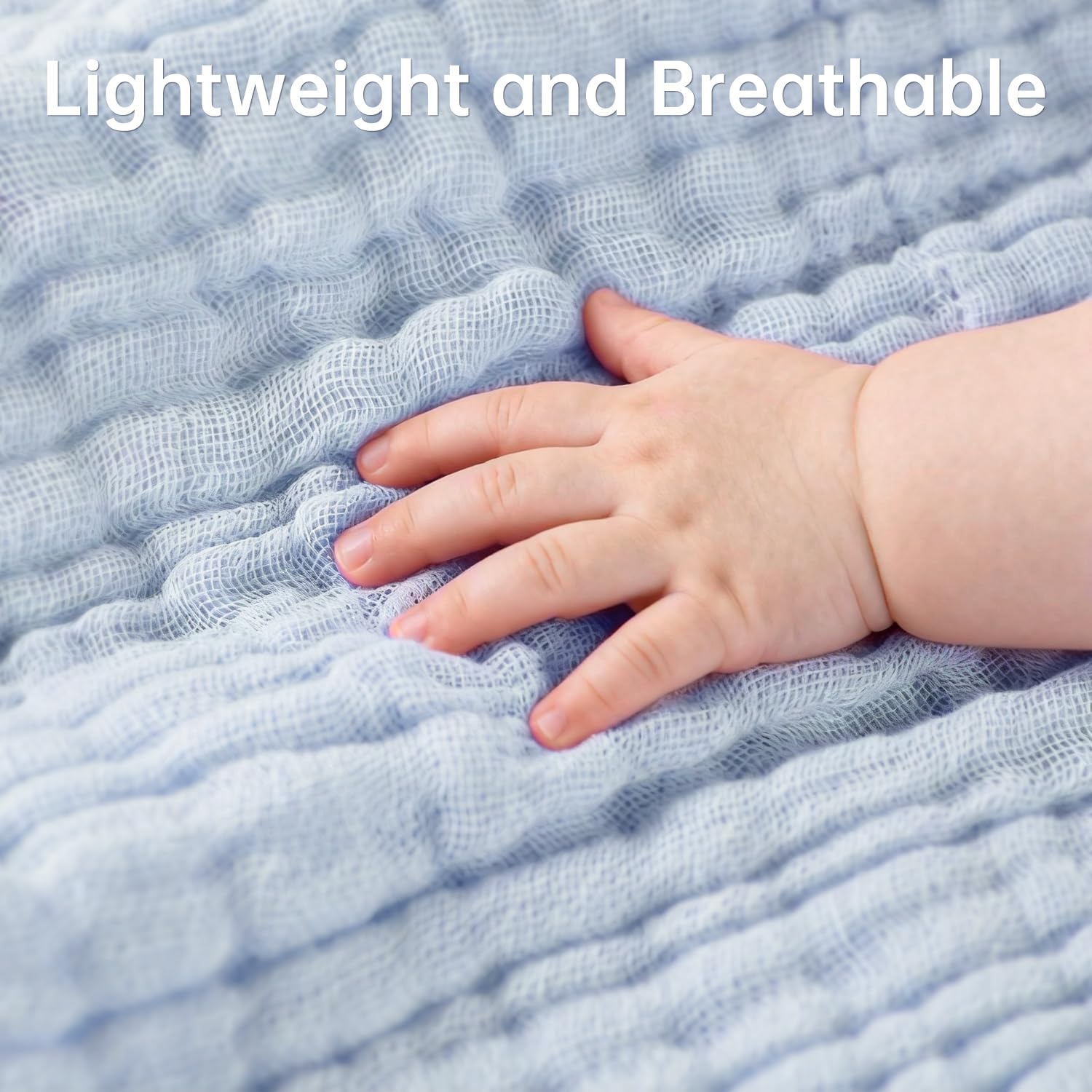 Bear Rocket organic muslin washcloths green folded with breathable softness.