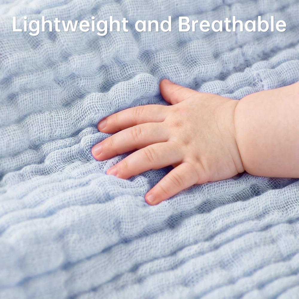 Bear Rocket organic muslin washcloths green folded with breathable softness.