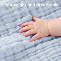 Bear Rocket organic muslin washcloths green folded with breathable softness.