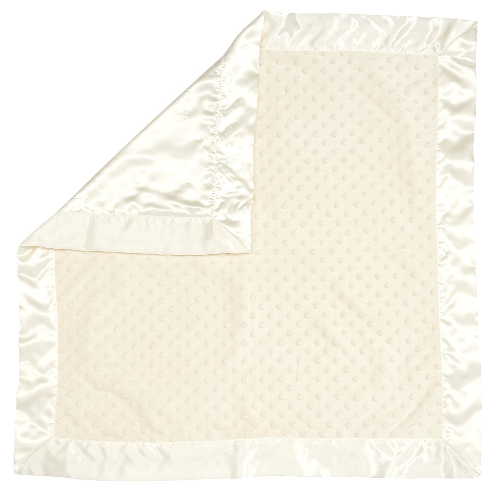 Bearington Baby Creamy White Dottie Snuggle Blanket gift-ready packaging.