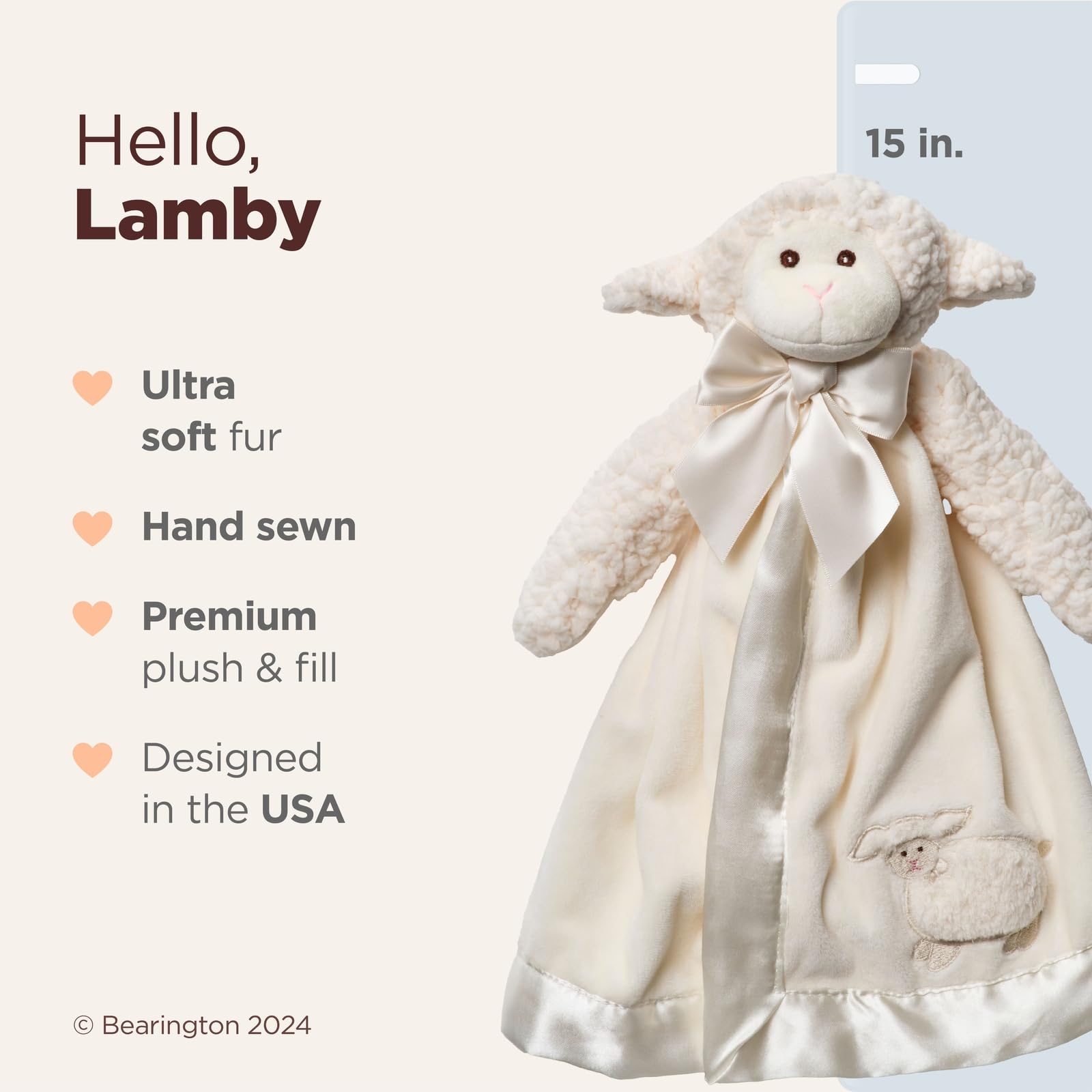 Bearington Baby Lamby Snuggler soft fur perfect for cuddles