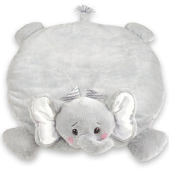 Bearington Baby Lil’Spout elephant plush tummy time blanket offers soft floor play for babies