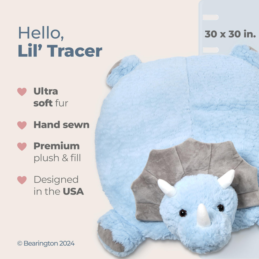 Bearington Lil’Tracer 30x30 play mat provides spacious crawling space for babies.