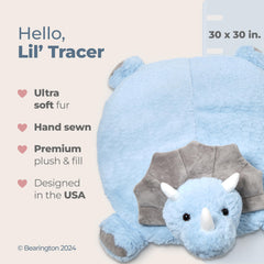 Bearington Lil’Tracer 30x30 play mat provides spacious crawling space for babies.