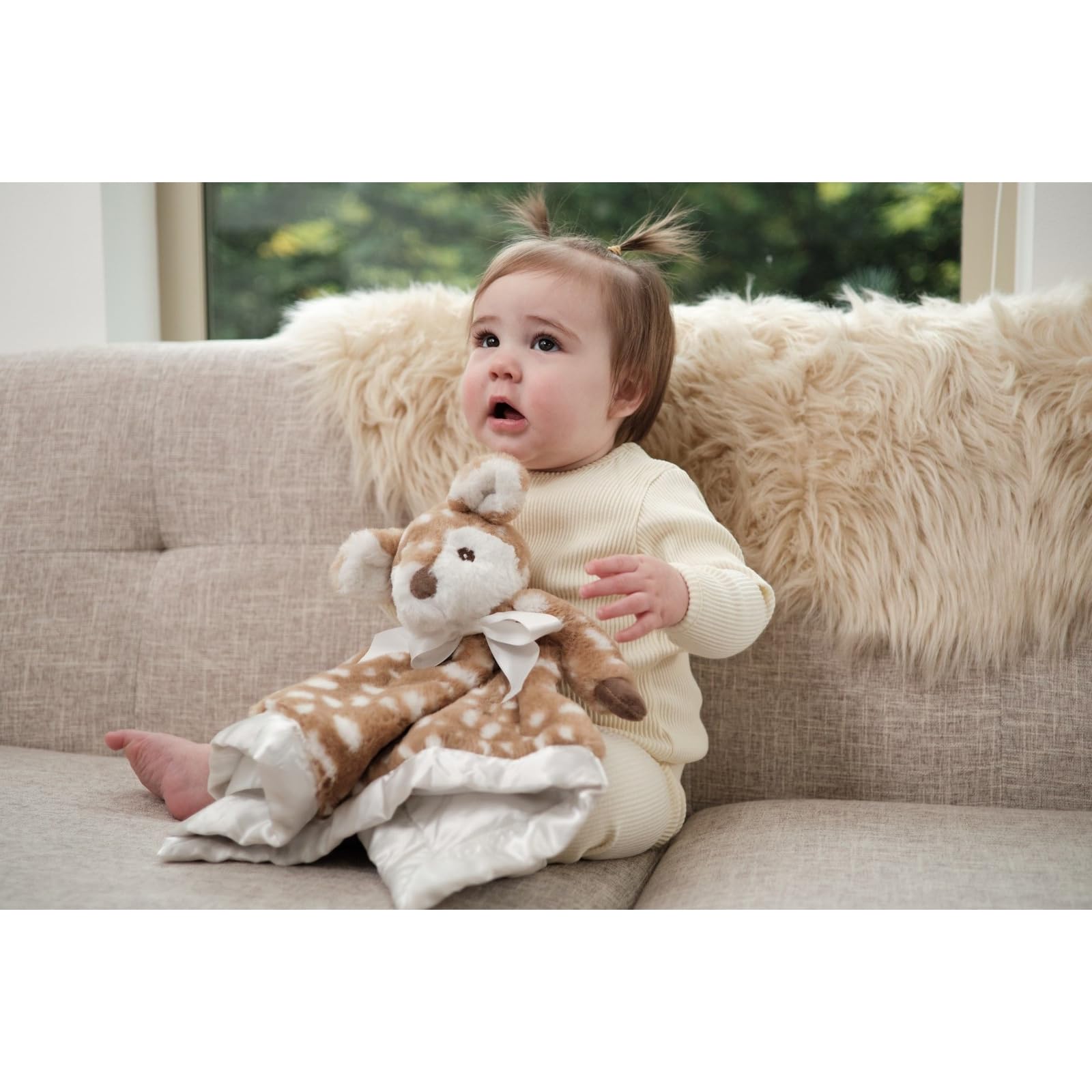 Bearington Lil’ Willow Snuggler travels easily for stroller and car rides.