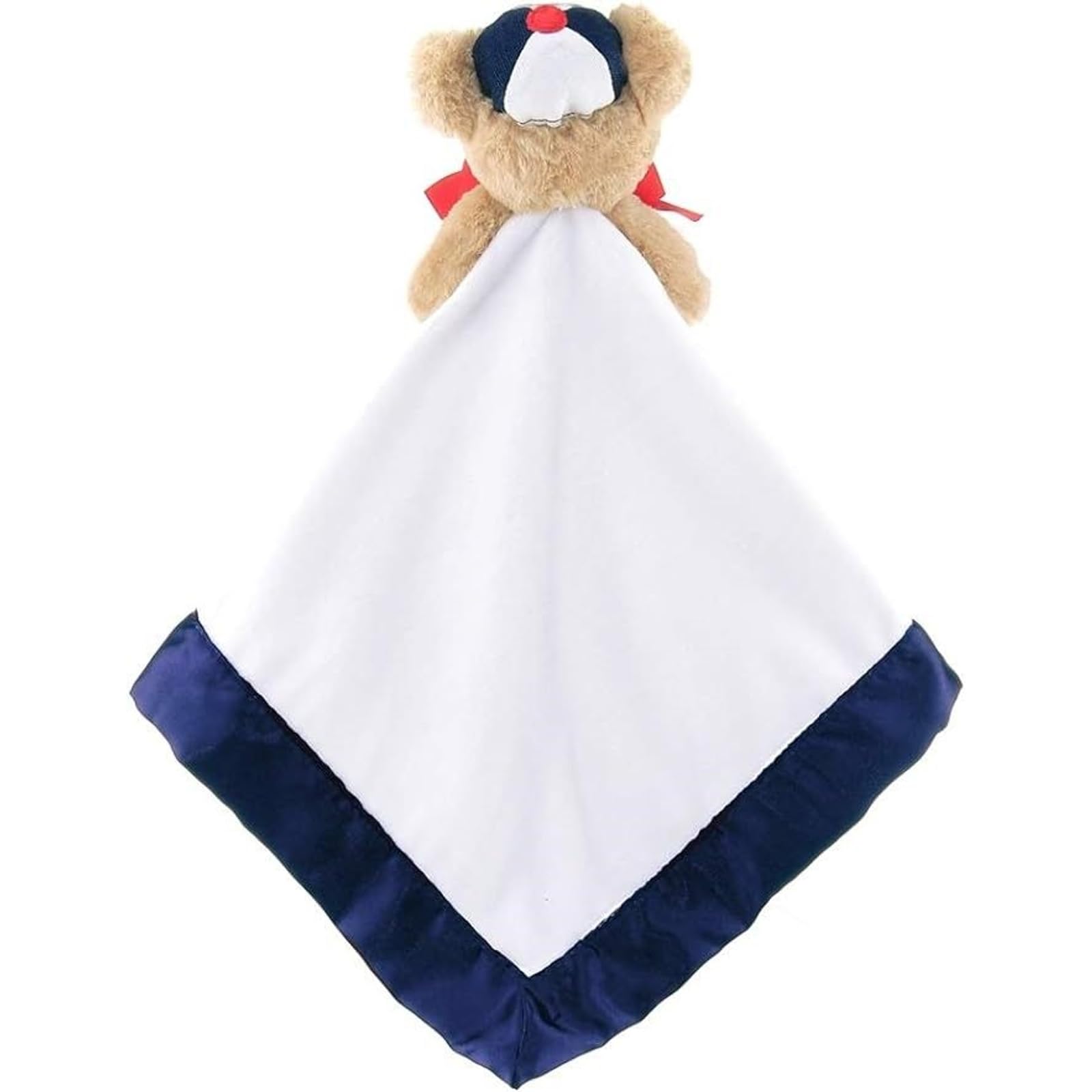 Bearington Baby security blanket offers comforting texture during travel.