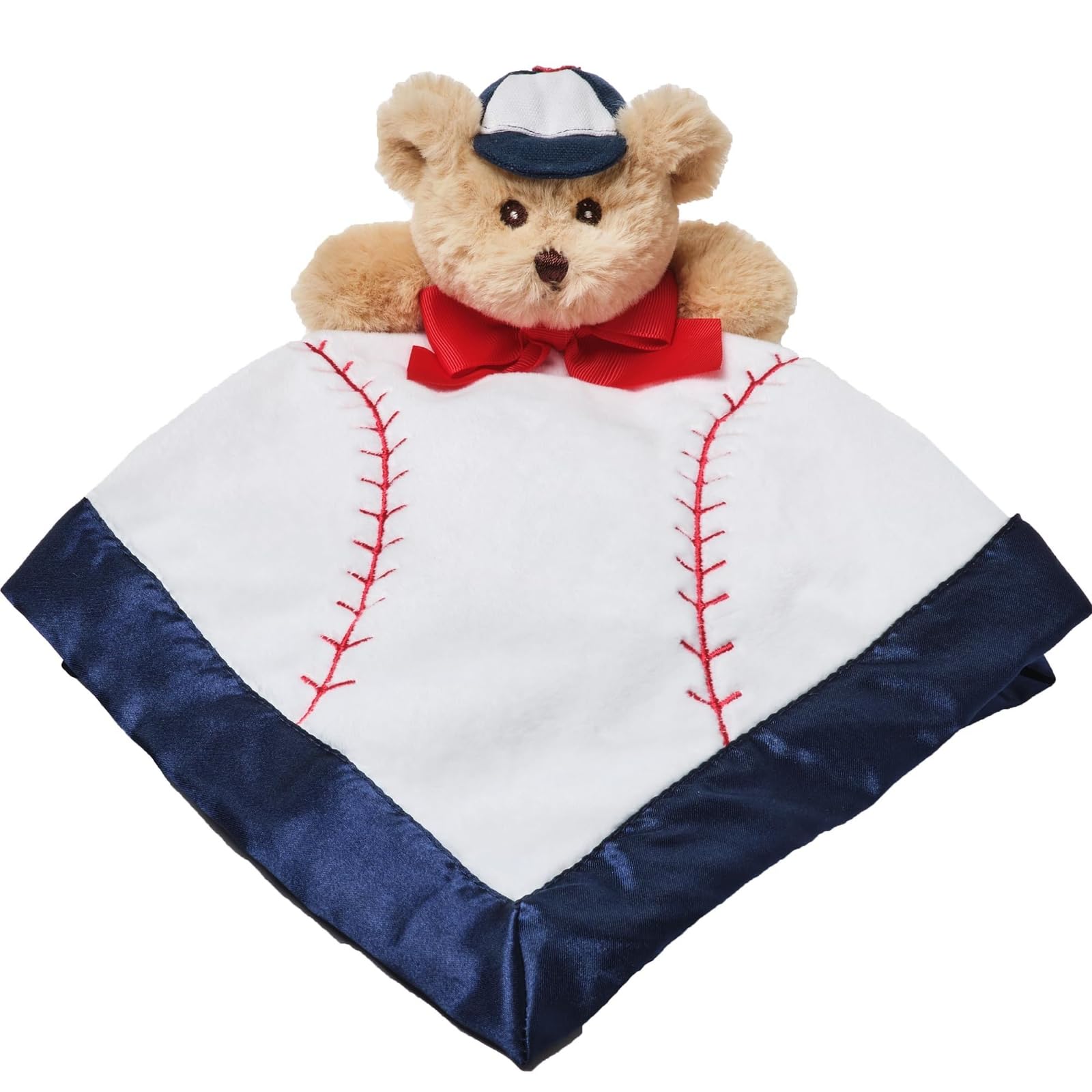 Bearington Collection Lil’ Slugger Snuggler Lovey baseball blanket for cozy naps.
