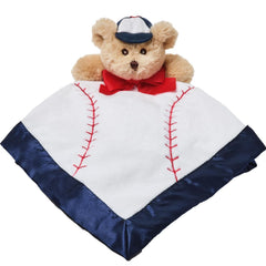 Bearington Collection Lil’ Slugger Snuggler Lovey baseball blanket for cozy naps.