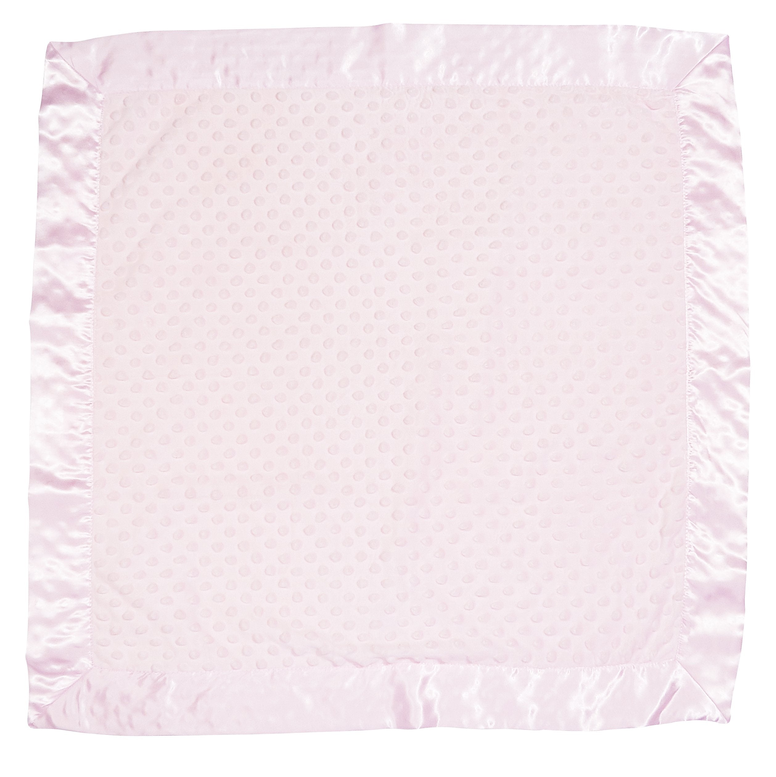 Bearington Collection nursery style pink blanket complements outfits and stroller rides.
