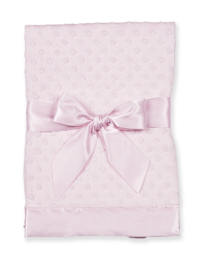 Bearington Collection pink satin lovey closeup highlights soft texture for soothing baby routines.