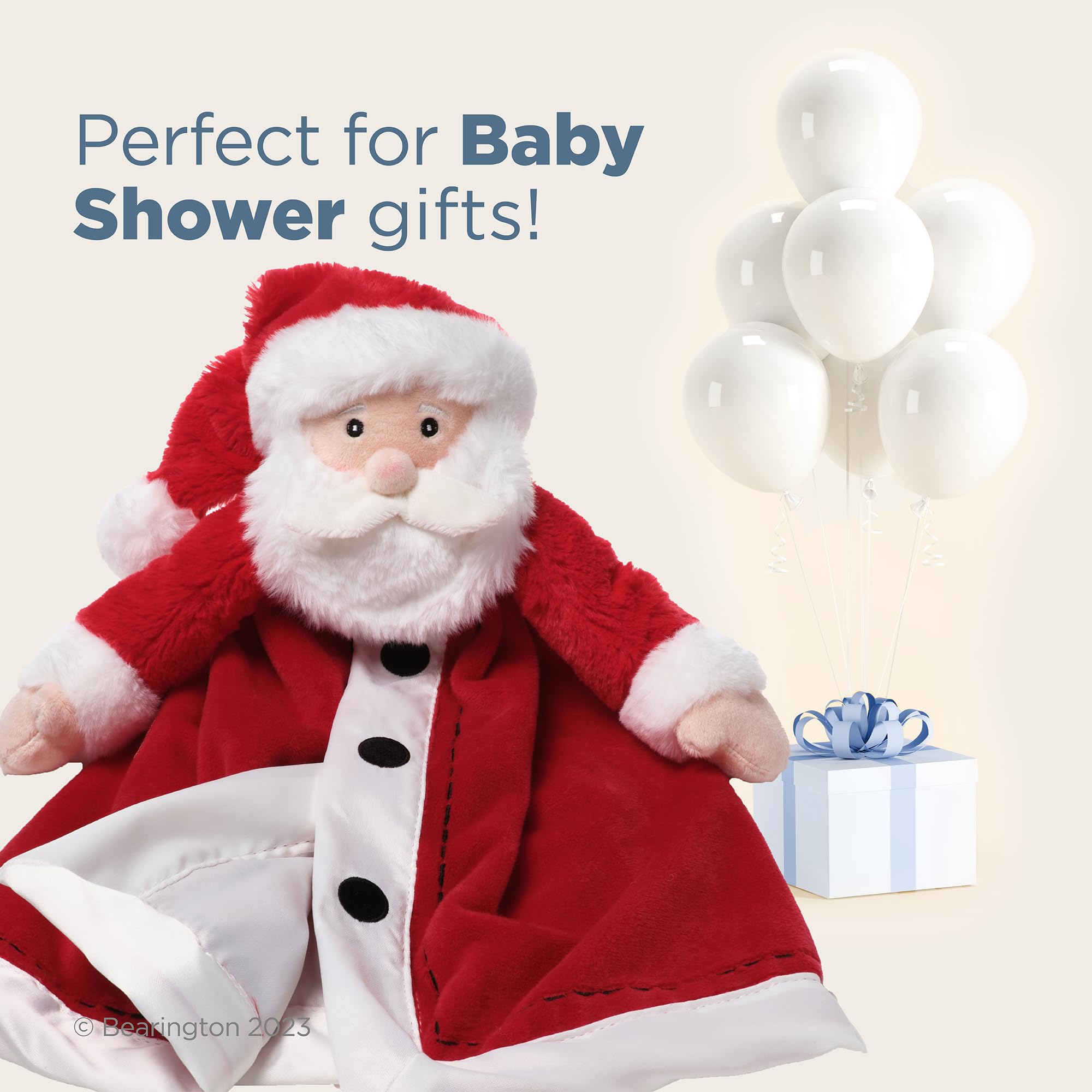Bearington Collection Red Santa Lovey arms for easy hugs and cuddles