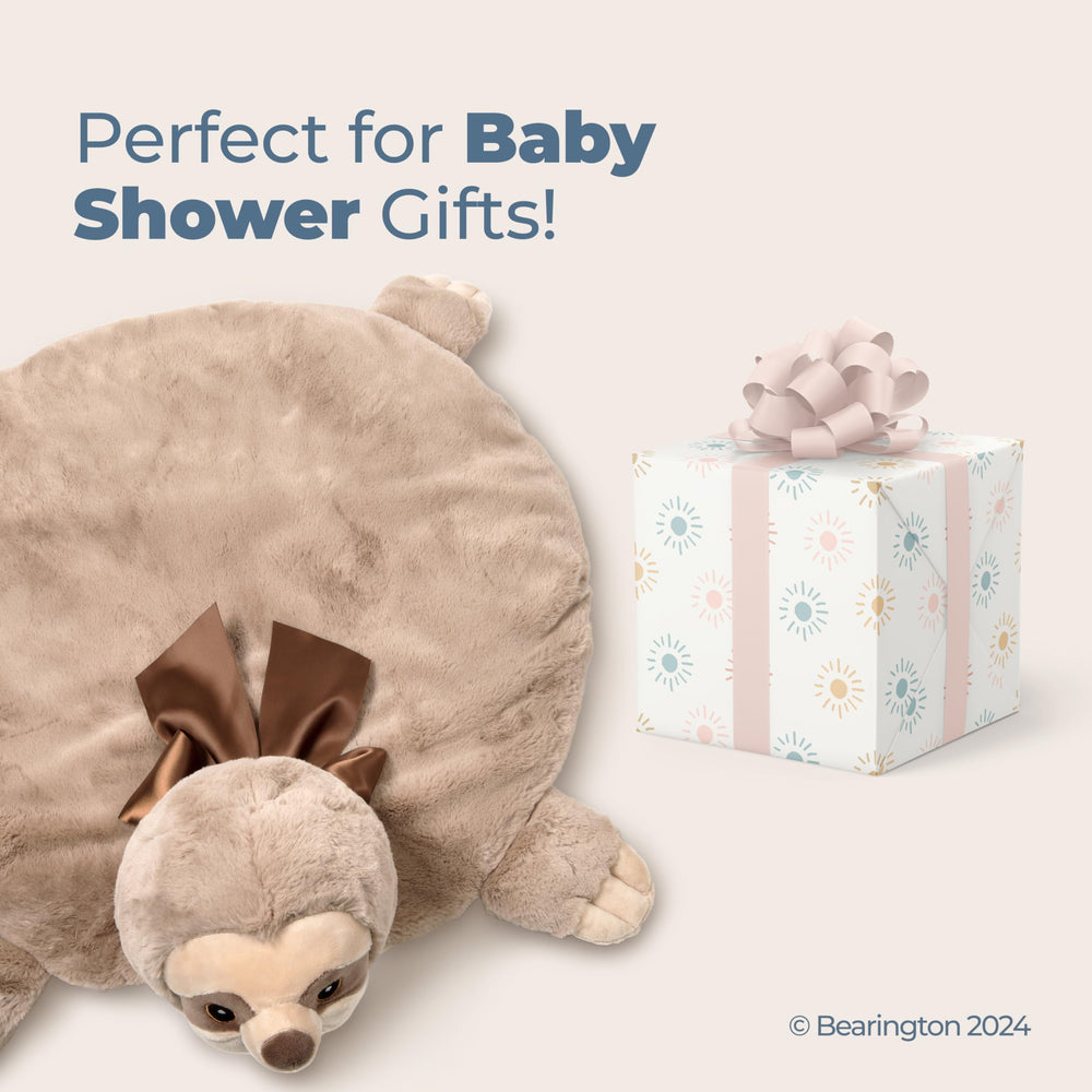 Bearington Lil’ Speedster Sloth Tummy Time Mat makes a thoughtful gift.