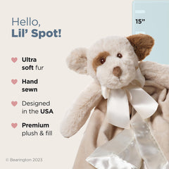Close-up of Bearington Lil' Spot satin trim highlighting luxe edging