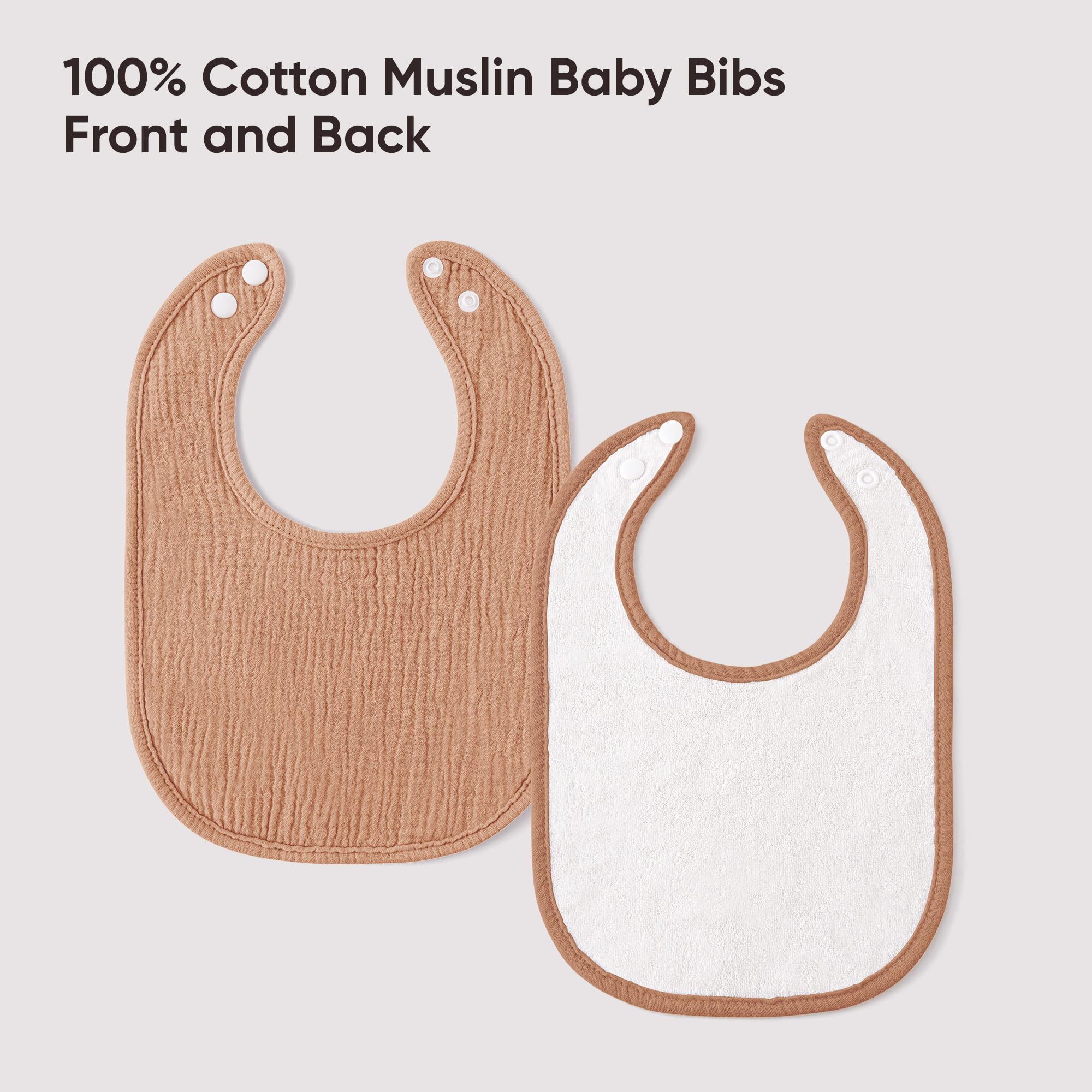 Bearmoss baby bibs in colorful designs suitable for boys and girls.