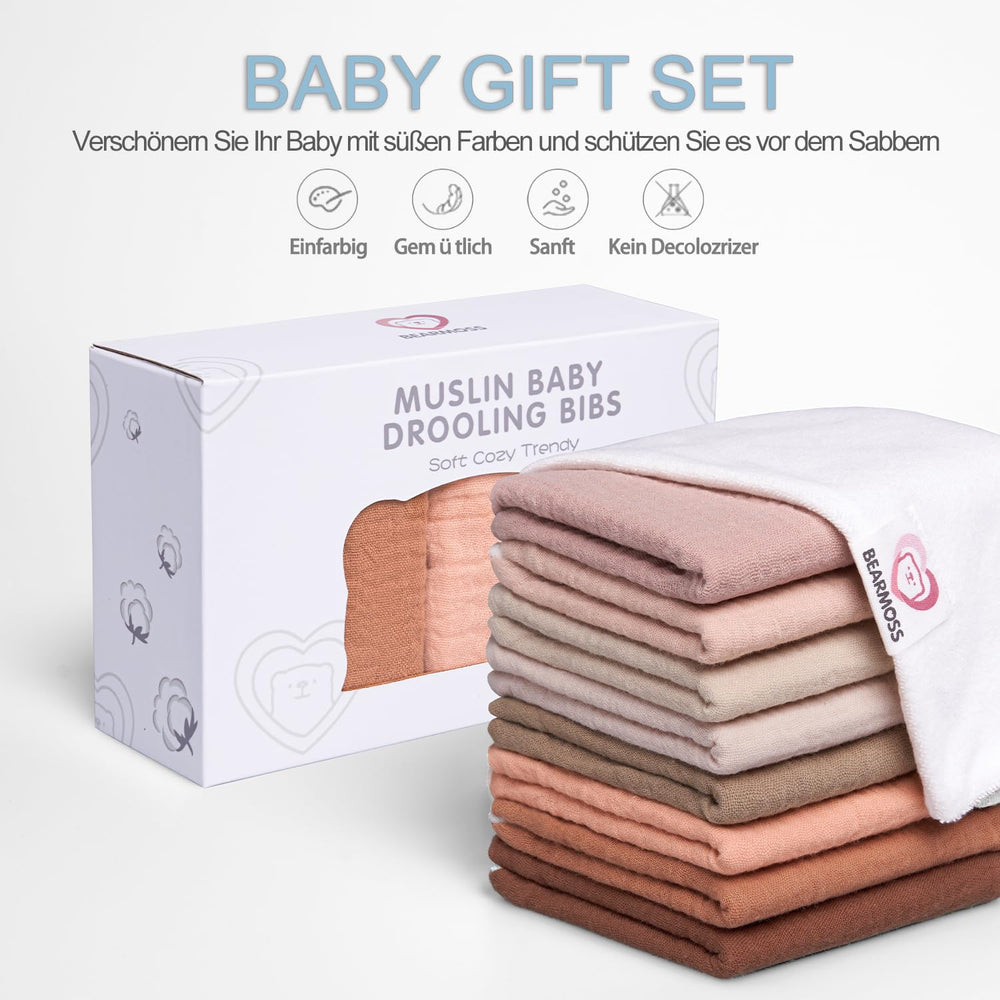 Bearmoss easy-care bibs are machine washable for busy parents.