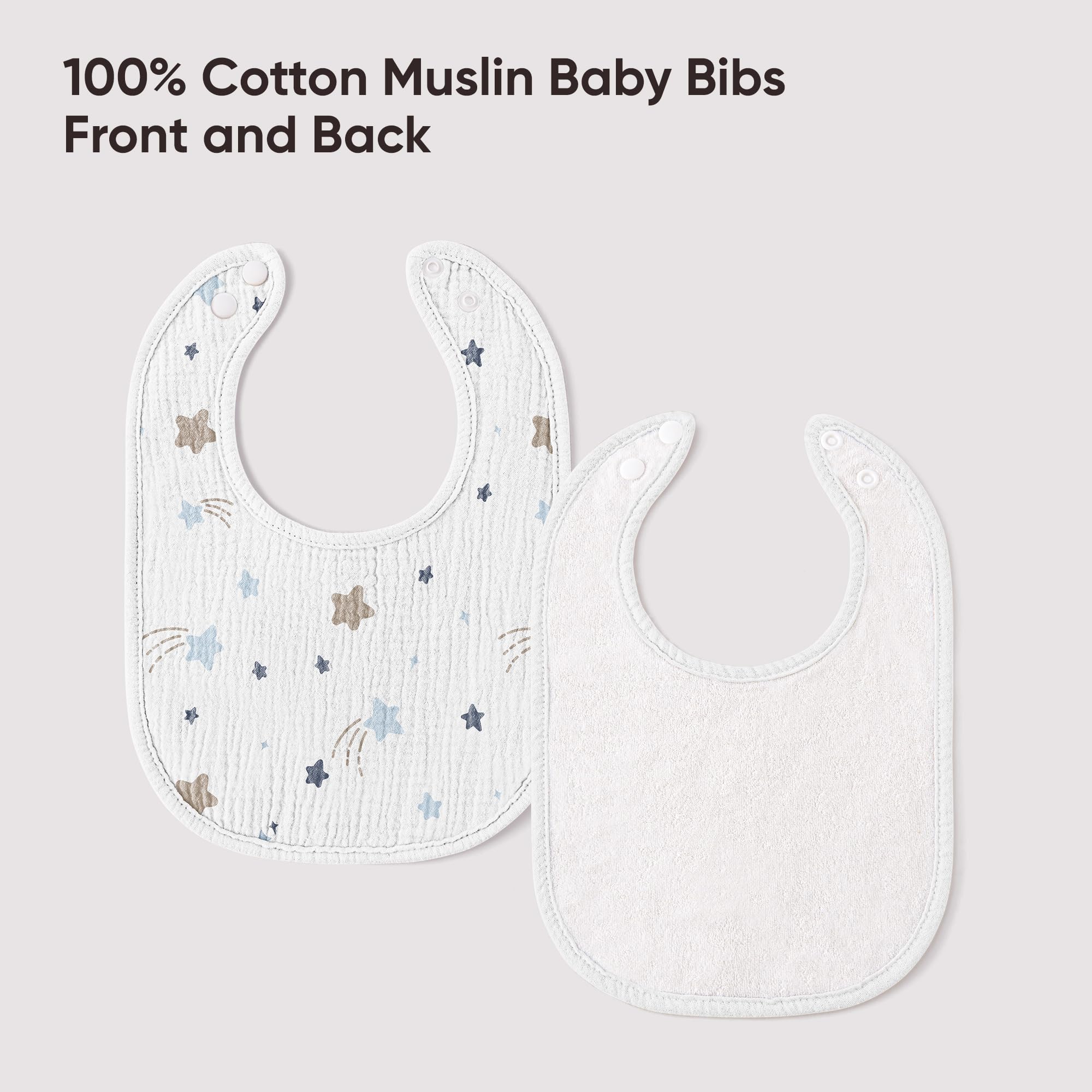 Bearmoss bibs are machine washable for easy care.