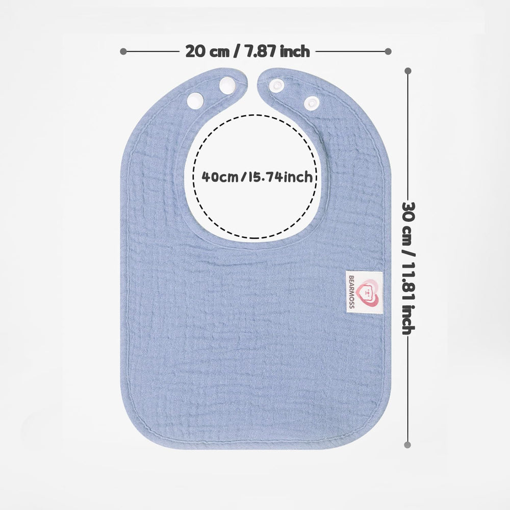 Bearmoss teething-friendly bibs offering comfort during teething moments
