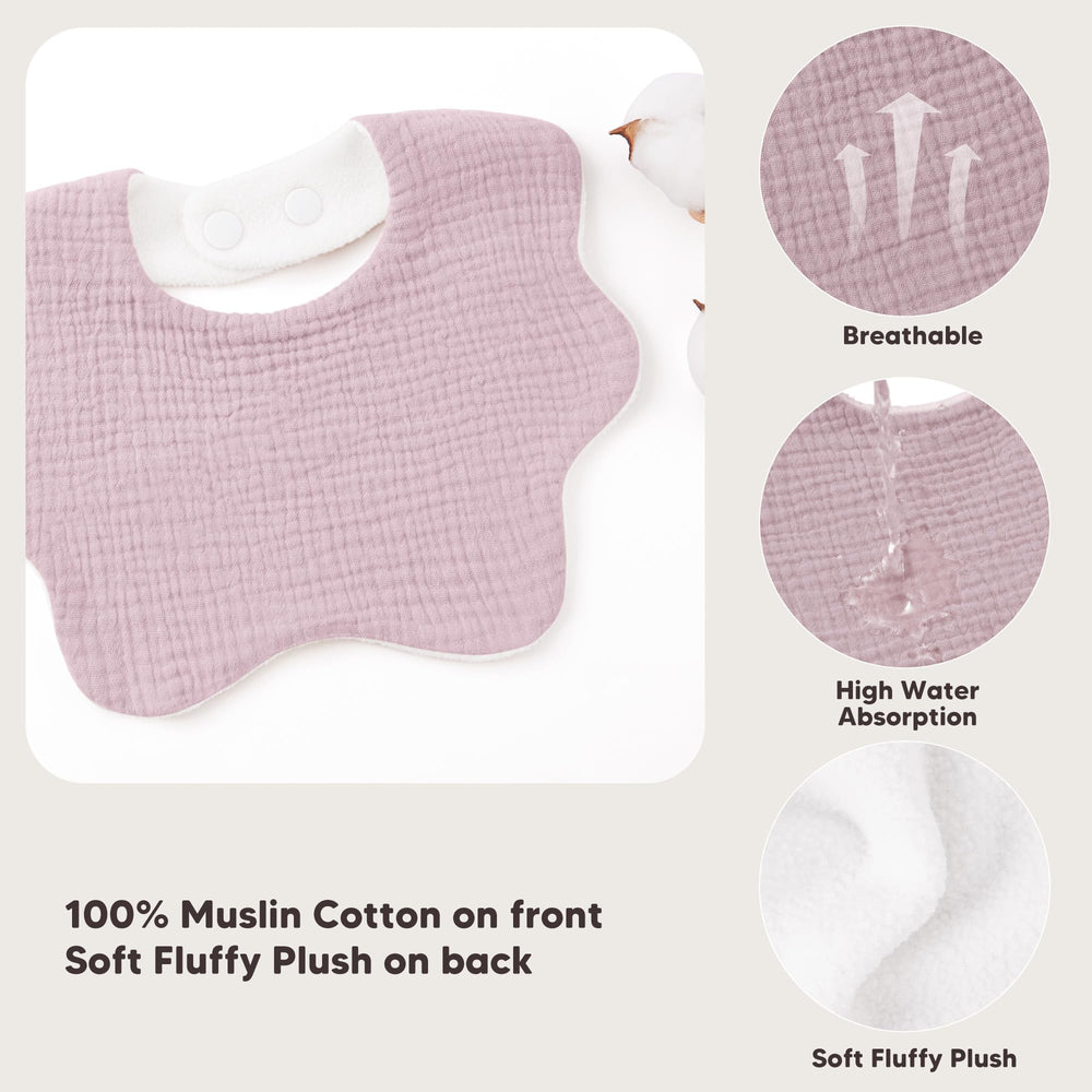 Bearmoss bibs are machine washable for easy care.