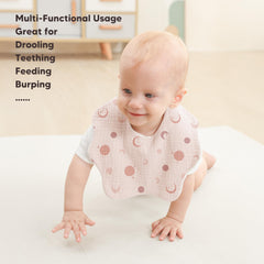 Bearmoss soft absorbent muslin bib material for comfy wear