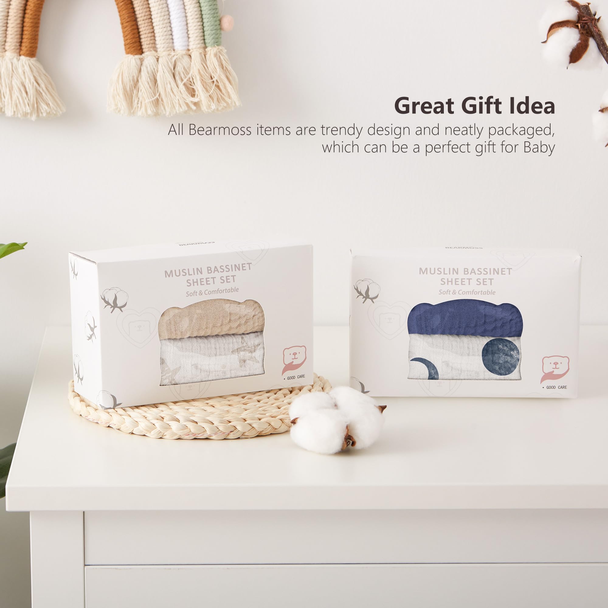 Bearmoss muslin sheets stay comfy after washing with minimal shrinkage.