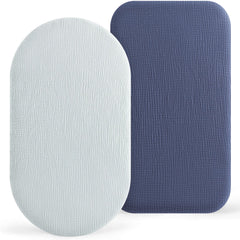 Bearmoss bassinet sheets in soft muslin close-up highlight gentle daily comfort.