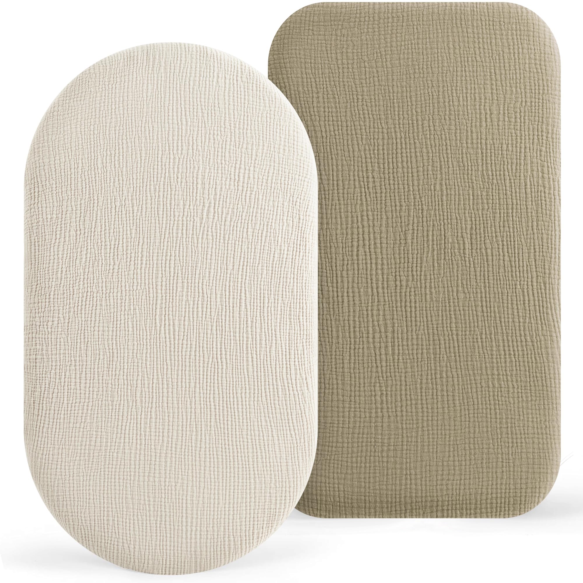Bearmoss bassinet sheets offering ultra-soft muslin for gentle sleep