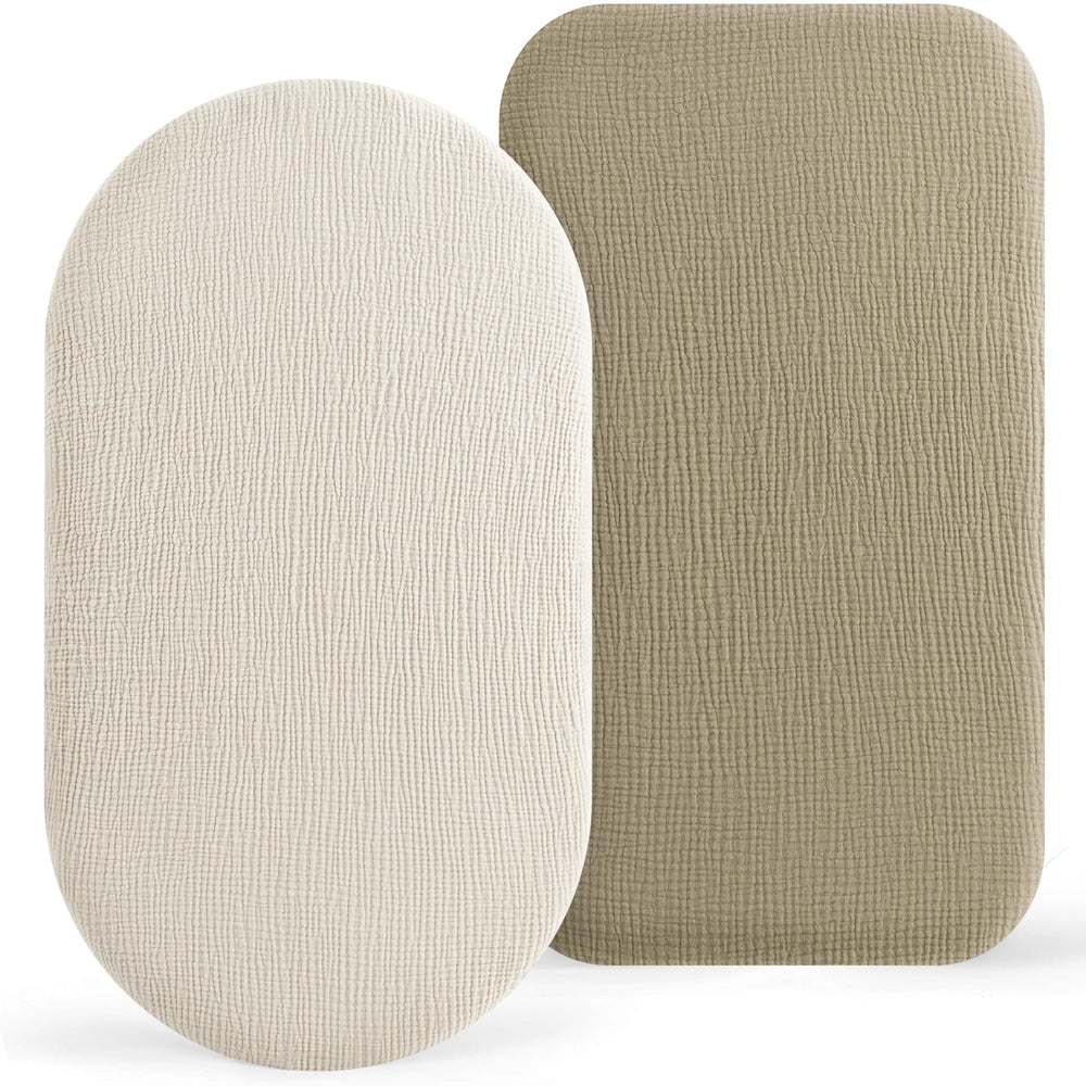 Bearmoss bassinet sheets offering ultra-soft muslin for gentle sleep