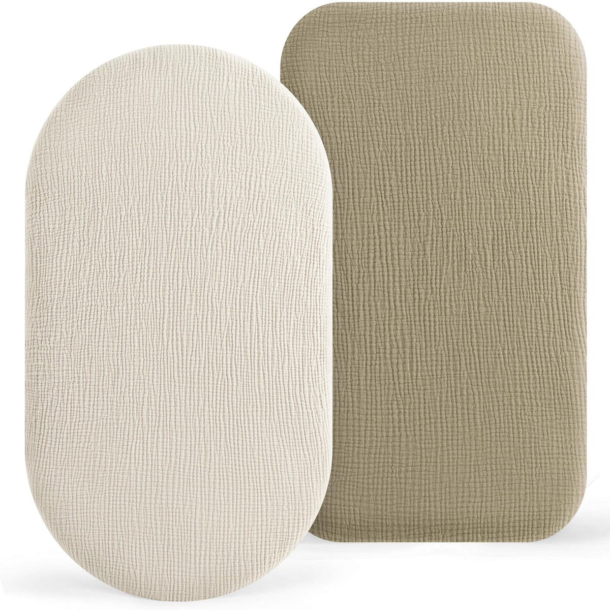 Bearmoss bassinet sheets offering ultra-soft muslin for gentle sleep