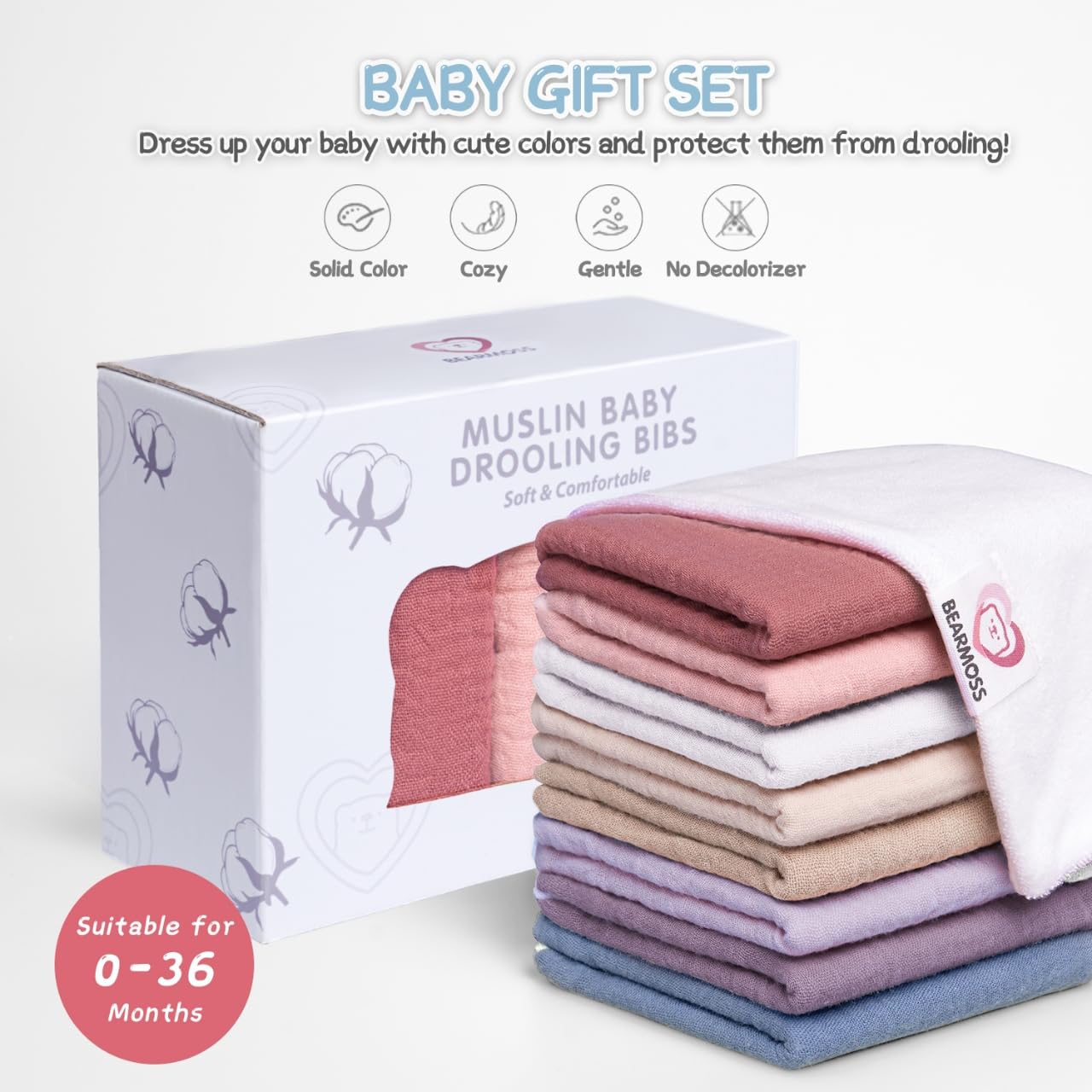 Bearmoss gift-set bibs ideal baby shower present