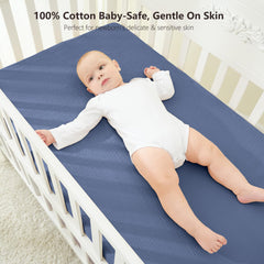 Close-up of Bearmoss muslin texture highlighting soft touch for baby's delicate skin.