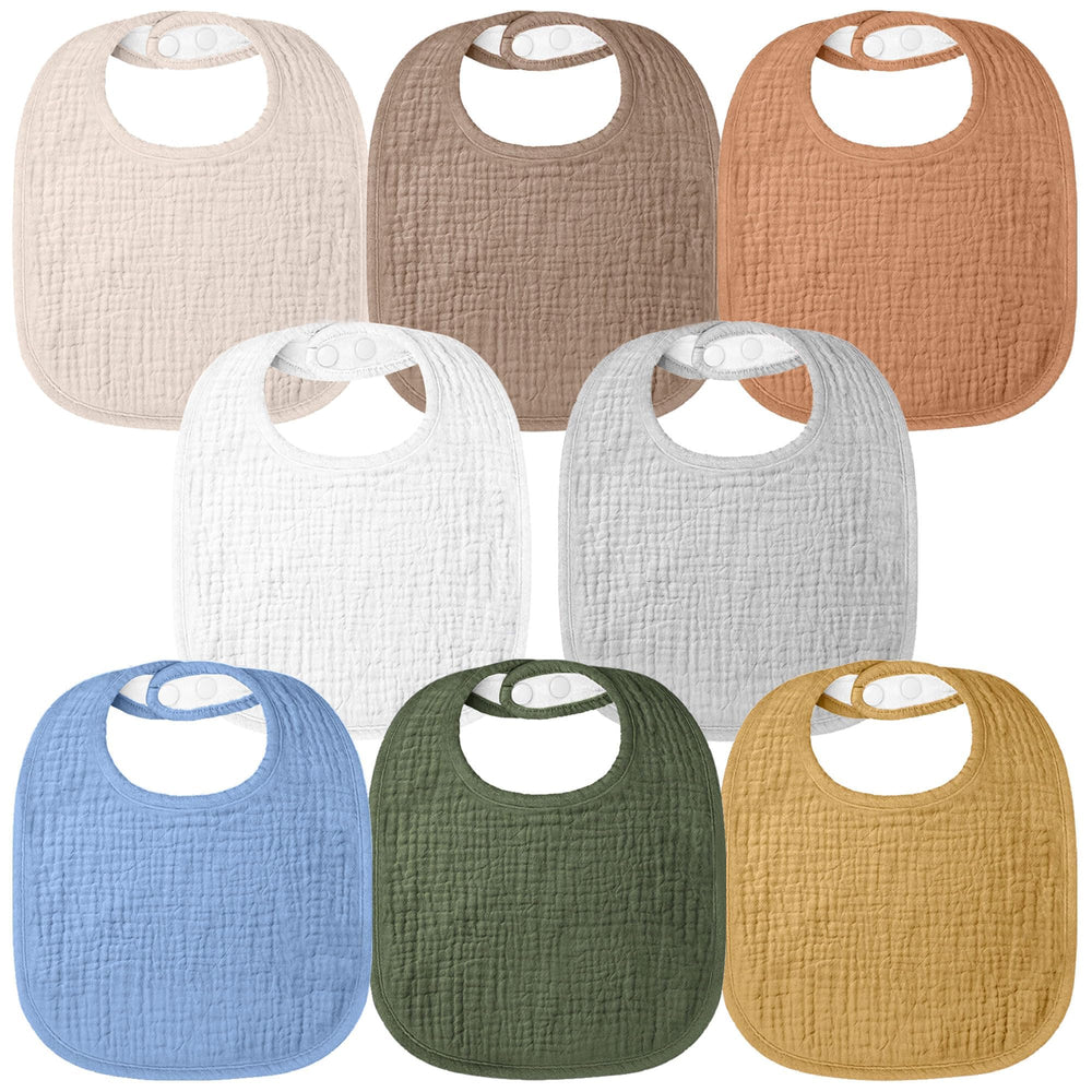 Bearmoss soft cotton muslin bib closeup for gentle baby skin and comfort.