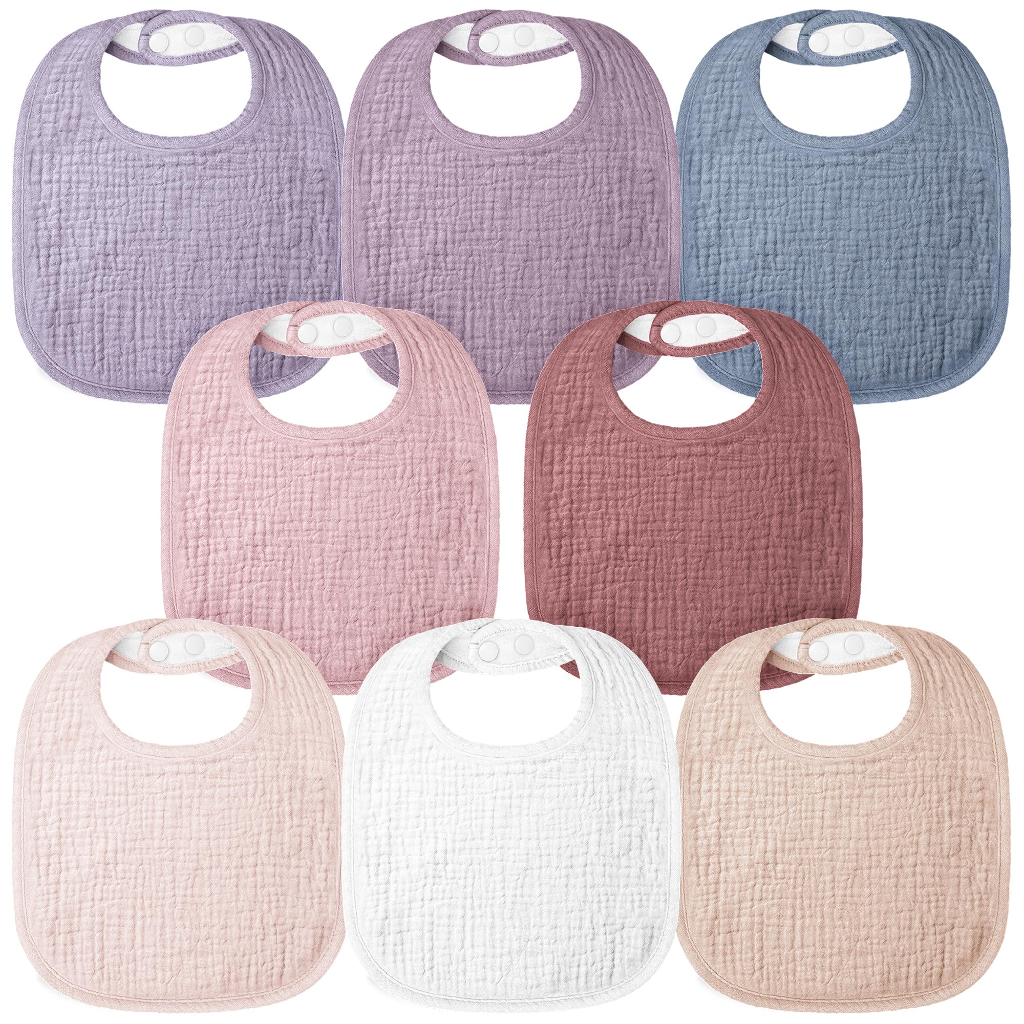 Bearmoss square muslin bib absorbs drool and spills for baby comfort