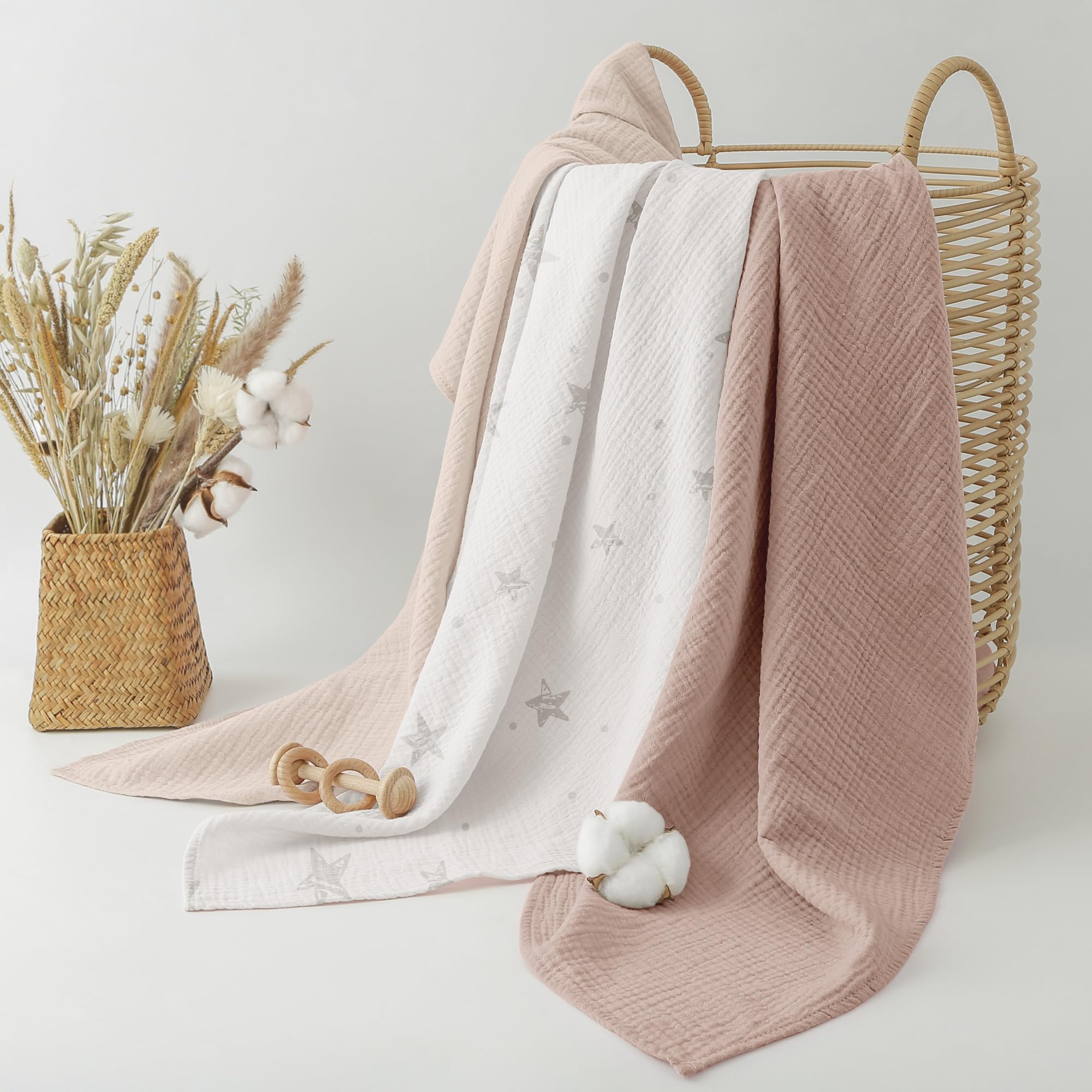 Bearmoss swaddle being machine washed for easy care and durability.
