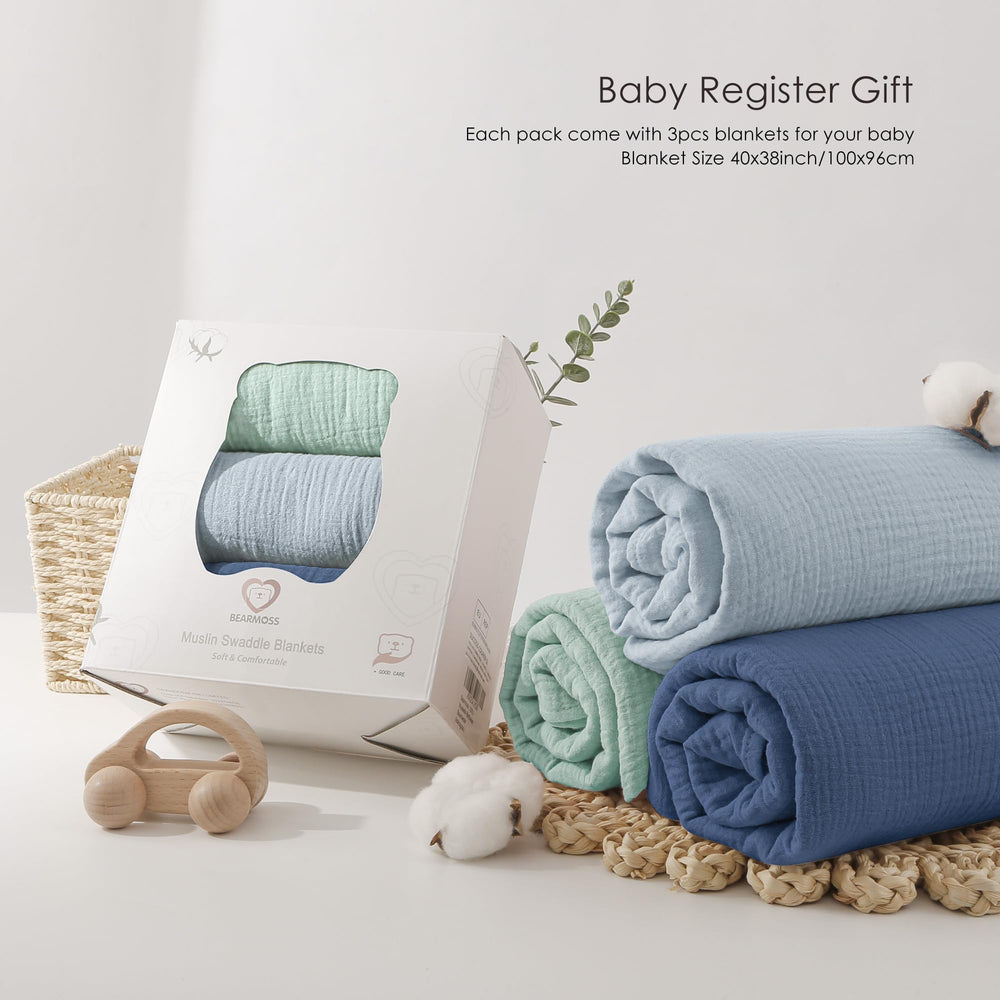 Bearmoss swaddle machine washable for easy care and durable daily use.