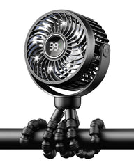 Bearwind Mini Stroller Fan with 360-degree rotation for flexible on-the-go cooling