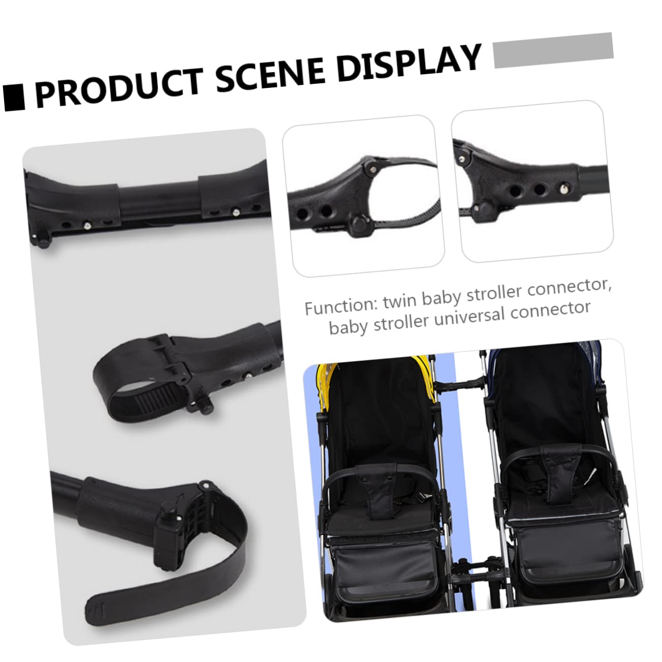 Beatifufu outdoor compatibility stroller connector suitable for parks and crowds