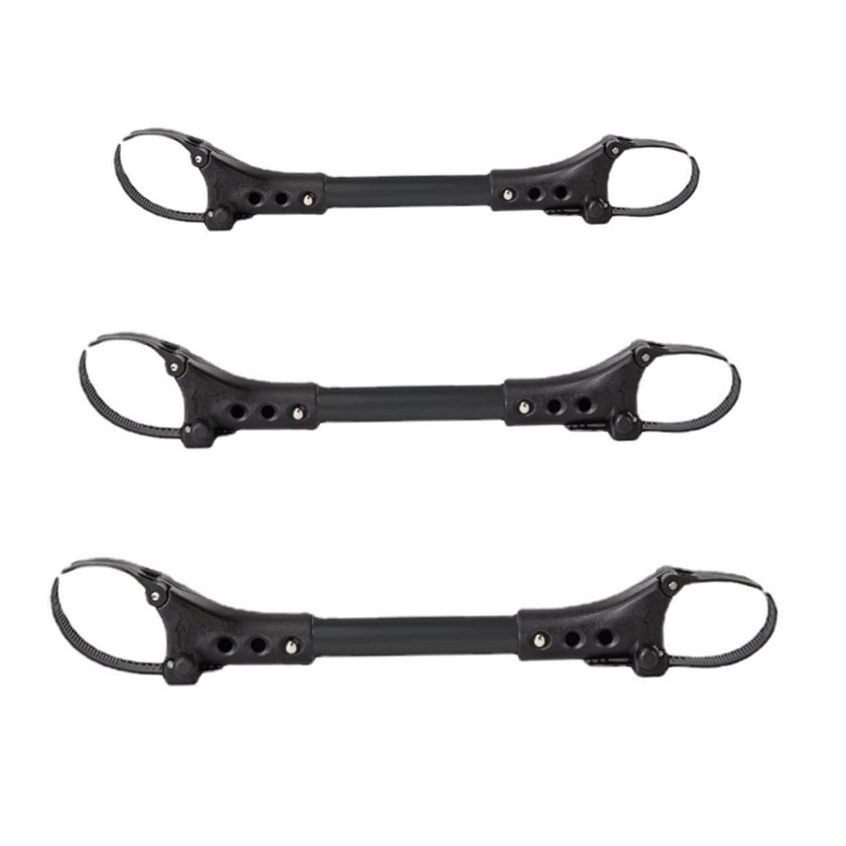 Beatifufu twin stroller connector shows adjustable length for twin outings
