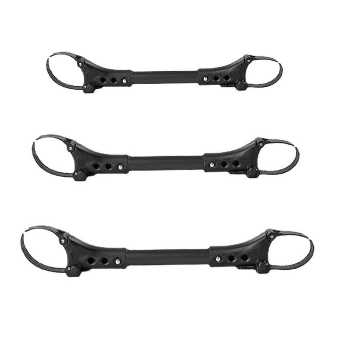 Beatifufu twin stroller connector shows adjustable length for twin outings