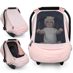 Beatoutou baby car seat cover sunproof fabric close-up protects infant from sun