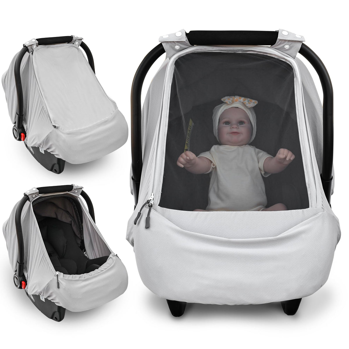Beatoutou baby seat cover with lightweight sunproof fabric for hot days