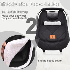 Beatoutou windproof design helps shield baby from chilly gusts during rides.