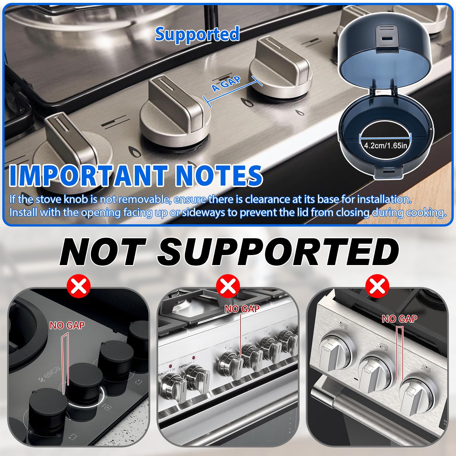 BEATURE heat-resistant knob cover in durable PC material withstands heat.