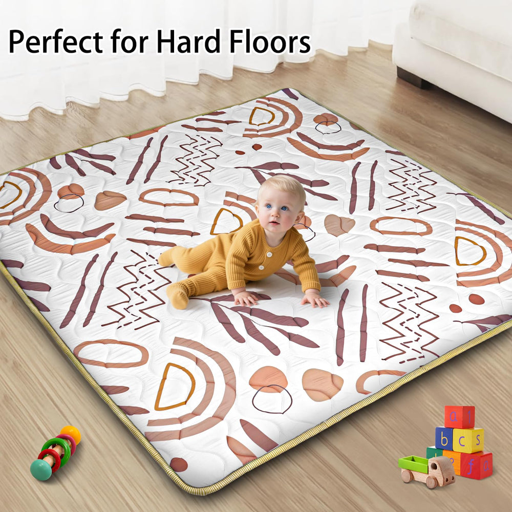 Beavtaens 50x50 playpen fit mat creates a snug play area
